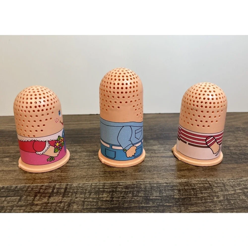 Vintage Play-Doh Toy Accessories Fuzzy Pumper Hair Family Boy Girl Dad Play Doh